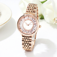 Nuevo Reloj de Cuarzo con Correa de Aleación a la Moda para Mujer, Diseño de Cielo Estrellado, Resistente al Agua, Esfera de 30 mm, Caja de 10 mm de Grosor