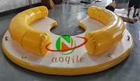Plateforme flottante gonflable en PVC pour jeux aquatiques - Certifiée CE 3,18x0,15m pour usage en station balnéaire et résidentiel