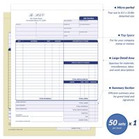 Papier de facture de travail A4 personnalisé, NCR sans carbone, 2 plis, 11x8,5, bon de commande, bon de réception, formulaires pour factures de vente, papier cartonné pour impression