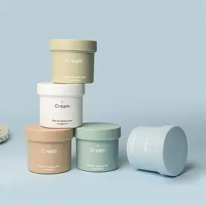Barattoli di plastica cosmetici bianchi rotondi vuoti in PP di alta qualità con rivestimento per contenitore per l'imballaggio della scatola di crema per la cura della pelle
