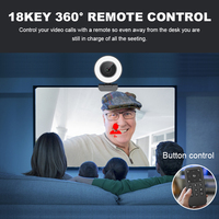 Webcam webcam otomatik odaklama kamerası 5x dijital zoom uzaktan kumanda çift mikrofon halka ışıkları webcam 2k