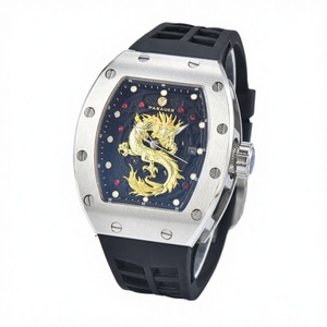 Montre mécanique automatique de luxe Giant Dragon, style élégant, acier inoxydable, cristal saphir, étanche 3BAR, alarme, 20 mm - Product Image 3