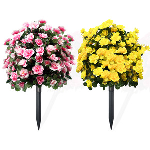 <b>Artificial</b> Azalea <b>Tree</b> Ground Insert 30cm-100cm Round Plastic Silk Flowers Outdoor Wedding Home Decor - Product Image 2