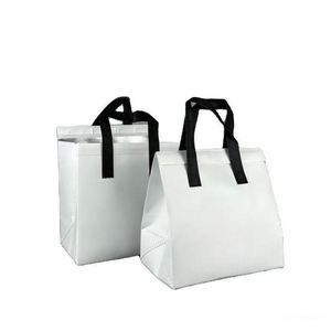 Sac de livraison alimentaire isotherme en non-tissé, personnalisé avec logo, écologique, pour café, lait, thé, pizza, biscuits, boissons - Product Image 3