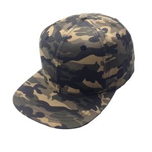 All Over Printed Camuflaje Snapback Cap Logotipo personalizado Transpirable Flat Brim 6 Panel Hip Hop Hat - Product Image 1