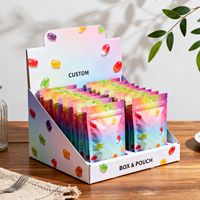Caja de Exhibición PDQ de Cartón Impresa Personalizada con Bolsa, Empaque Minorista para Barras de Chocolate, Dulces, Proteínas y Energéticas