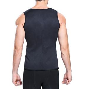 Moldeador de cuerpo de neopreno negro, chaleco de talla grande, entrenador de cintura, corsé para <span class=keywords><strong>hombre</strong></span>, para cliente Jersey estampado, camiseta sin mangas, Jogger para <span class=keywords><strong>hombre</strong></span>, venta al por mayor - Product Image 3