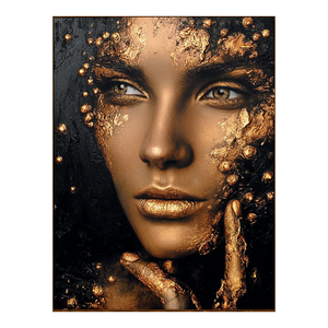 Peinture sur toile sexy de femme africaine <span class=keywords><strong>nue</strong></span> noire et dorée pour la décoration du salon, de la chambre à coucher ou du bureau - Product Image 1