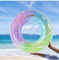Tube de piscine gonflable en PVC de 42 pouces pour parc aquatique Durable Twister Tire River Inner Float Tube Swim Ring With Handles