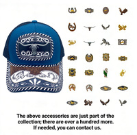 Gorra de Béisbol Unisex Personalizada con Logotipo de Herradura Metálica en 3D, Estilo Étnico Occidental, Tela Vaquera, Informal, para Pesca, Aire Libre, Playa