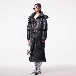 <span class=keywords><strong>Doudoune</strong></span> d'hiver pour femmes de haute qualité-Style personnalisable direct d'usine, Logo personnalisé OEM, coupe longue et ample épaissie - Product Image 2