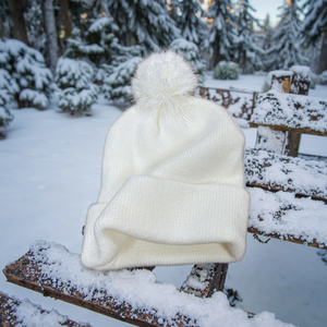 <span class=keywords><strong>Bonnet</strong></span> tricoté avec <span class=keywords><strong>pompon</strong></span>, vente en gros d'usine OEM, casquette à revers beige et blanche de haute qualité avec logo personnalisé, Gorras pour <span class=keywords><strong>homme</strong></span>, hiver - Product Image 4