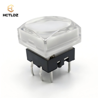 Interrupteurs électroniques LED 12V 12mm, interrupteur à bouton-poussoir 1NO, marche/arrêt, à enclenchement momentané, interrupteur tactile 12x12 avec film