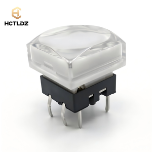 Interruptores LED Iluminados de 12 mm y 12 V, Interruptor Electrónico de Botón Pulsador 1NO, Encendido/Apagado, con Bloqueo y Momentáneo, Interruptor Táctil de 12x12 con Película - Product Image 1