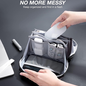 Pochette d'organisation pour appareils électroniques, sac d'organisation pour accessoires de voyage, sac de rangement pour câbles comme accessoire de voyage - Product Image 4
