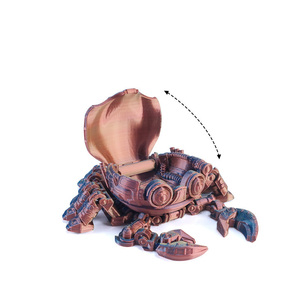 <strong>Custom</strong> 3D Printed Toys Movable Joint Eco Friendly PLA Material Flexible <strong>Cyberpunk</strong> 3D Printing Crab for Kids - Product Image 1