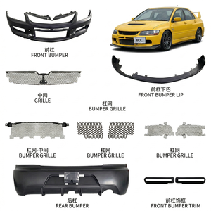 Kit de carrocería: Labio de parachoques delantero, difusor de parachoques trasero para Lancer Evolution 9 EVO 7 8 9, embellecedor de parrilla, piezas de plástico ABS para estilo de coche - Product Image 1