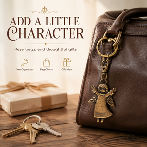 Lovely Happy Angel Metal Keyholder Decorative Key Chain <b>Ornament</b> For Handbag Backpack And <b>Car</b> Keys Hanging - Product Image 3
