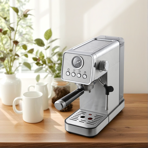 Cafetera Eléctrica Semiautomática de Acero Inoxidable de 20 Bares con Control Digital para Capuchino - Product Image 6