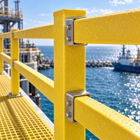 Système de garde-corps en grille FRP robuste pour les usines minières et les installations de traitement