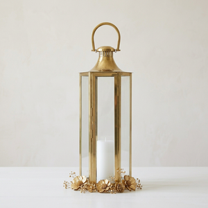 Manufacturers Tall <b>Gold</b> Hexagon Metal Candle <b>Lantern</b> for Home and Weddings Decoration - Product Image 1