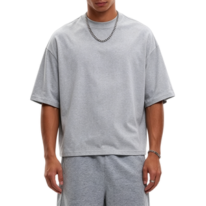 เสื้อยืดโอเวอร์ไซส์ลายกราฟิกสตรีทแวร์ผู้ชาย OEM ขายส่ง รุ่น 8004 ผ้าคอตตอนหนานุ่มคุณภาพสูง ทรงหลวมไหล่ตก สั่งทำได้ - Product Image 2