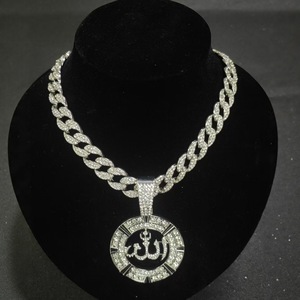 PD3133 Collier Hip-hop Personnalisé pour Homme, en Alliage Incrusté de Diamants, Symbole <span class=keywords><strong>Allah</strong></span>, Vente en Gros Fabricant pour l'Exportation - Product Image 4
