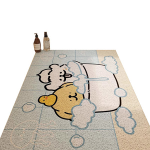 Alfombrilla de PVC cuadrada antideslizante con diseño hueco y bucle para drenaje, ideal para el baño de niños, ducha y uso en inodoros. - Product Image 5