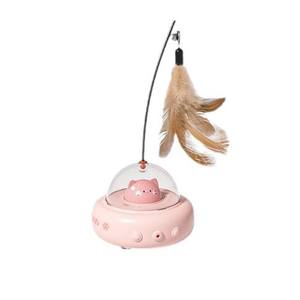 Automatische elektrische inductie kattenknuffel met veertjesstok en <span class=keywords><strong>plastic</strong></span> materiaal voor verlichting van verveling - Product Image 1