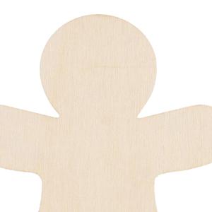 30 pezzi non verniciati fai da te pan di zenzero fette di bambù e artigianato in legno per disegnare decorazioni di Natale Halloween senza foro - Product Image 3