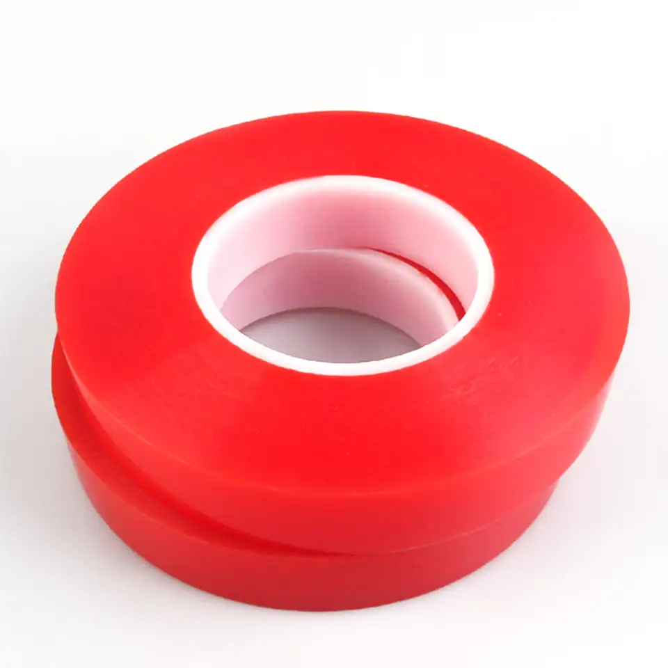Nastro acrilico in poliestere rosso biadesivo largo adesivo resistente resistente a buon mercato