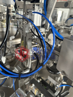 Machine d'emballage rotative automatique pour sachets Doypack préformés avec fermeture éclair, remplissage et scellage de sachets refermables pour noix et grains de café