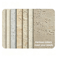 Panneau mural en travertin ultra fin, placage de pierre flexible, imperméable, résistant au feu, léger, pour intérieur et extérieur