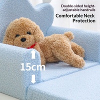 Canapé-lit pour animaux de compagnie en tissu pliable moderne de luxe à trois niveaux avec mousse à mémoire de forme, housse amovible et lavable pour chiens et chats