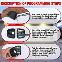 Télécommande de porte de garage 310 MHz avec 8 commutateurs DIP, transmetteur d'ouverture de portail compatible avec les modèles Delta 3 DTA DTD DTC DNT00002A