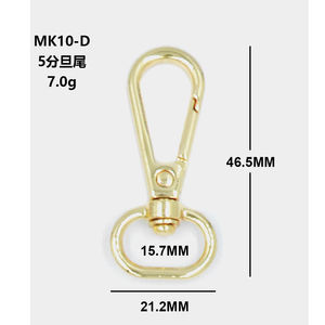 Yüksek Kaliteli Nikel İçermeyen Metal Klipsli Kanca, Çinko Alaşımlı Anahtarlık Tokası ve Yaylı Döner Klipsler, Metal Logo Etiketi - Product Image 4