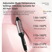Sèche-cheveux professionnel électrique V-2411 avec brosse chauffante lissante, technologie ionique négative, céramique, pour tous types de cheveux, idéal pour l'hôtellerie
