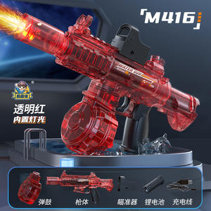 Mesin Mainan Tembak Air MP5 Elektrik Efek Asap Realistis untuk Anak Laki-laki, Dilengkapi Suara dan Lampu, Mainan Elektronik Plastik - Product Image 4