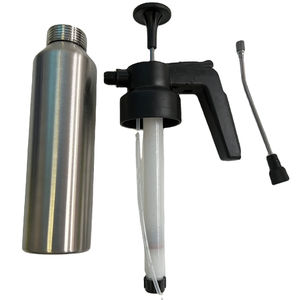 เครื่องพ่นสเปรย์แบบสะพายหลังทำจากสแตนเลสสีเงินขวดทริกเกอร์เปล่าสามารถเติมได้ควบคุมแรงดันที่พ่นปั๊มมอเตอร์แกนเครื่องยนต์ - Product Image 2