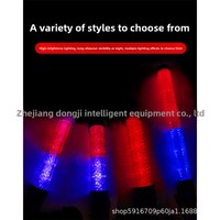 Bâton de signalisation LED fluorescent réfléchissant rechargeable, bâton de secours d'urgence avec sifflet et flash, avertisseur d'incendie portatif