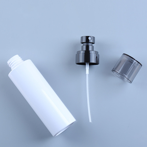En Stock 150ml Frosted Round Pillow Body Mist Room Spray Botella de plástico PET con rociador negro - Product Image 6