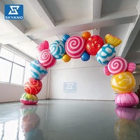 Arche gonflable en forme de bonbon avec logo personnalisé, décoration pour événements commerciaux et fêtes foraines