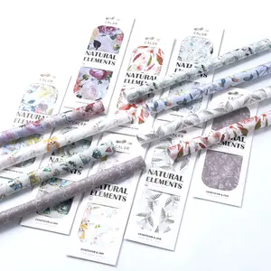 17G Cadeaupapier Op Maat Bedrukt Bloemenpatroon Tissuepapier Voor Bloemgeschenkdoos Verpakking Diy Craft