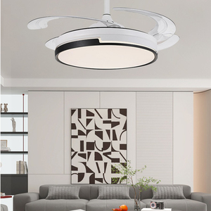 Offre Spéciale Blanc Maison Led Nordique Moderne Télécommande Rétractable Invisible Dc Mptor Ventilateur de Plafond Lumière Vente Chaude articles en Espagne - Product Image 6