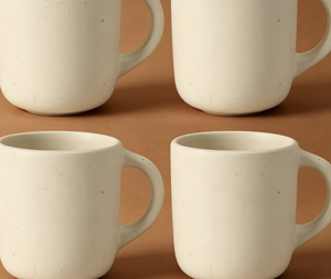 Juego <span class=keywords><strong>de</strong></span> 4 Tazas <span class=keywords><strong>de</strong></span> Cerámica Color Blanco Sal Marina, Tazas para <span class=keywords><strong>Café</strong></span>/Té <span class=keywords><strong>de</strong></span> Diseño Contemporáneo, Aptas para Microondas y Lavavajillas - Product Image 3