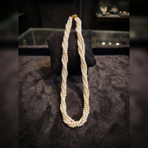 White Indian/Pakistani Mala Necklace Gold Plated Pearl Cute Style Alloy Resin Women Engagement Jewelry Set - Product Image 2