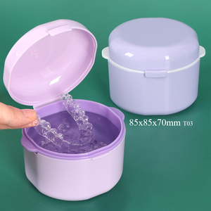 Estuche Redondo para Dentaduras Postizas SUNSHING, Contenedor Hermético con Tapa para Baño de Dentaduras, Caja Portátil para Guardar Retenedores Dentales y Limpiar Prótesis - Product Image 5