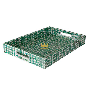 Bandeja de Servir de Madera con Incrustaciones de Madreperla, Hecha a Mano, Elegante y Decorativa, para Uso Doméstico, Tendencia de Exportación de Vietnam - Product Image 1