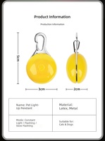 Lampu Liontin LED Silikon untuk Kalung Anjing Tahan Air 3 Mode |   Anti-Hilang untuk Jalan-Jalan Malam di Luar Ruangan |   Ramah Lingkungan Dapat Disesuaikan