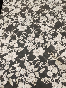 Tinh tế hoa văn cô dâu <span class=keywords><strong>Crochet</strong></span> Ren Vải thêu với nặng đính cườm cho váy cưới - Product Image 6